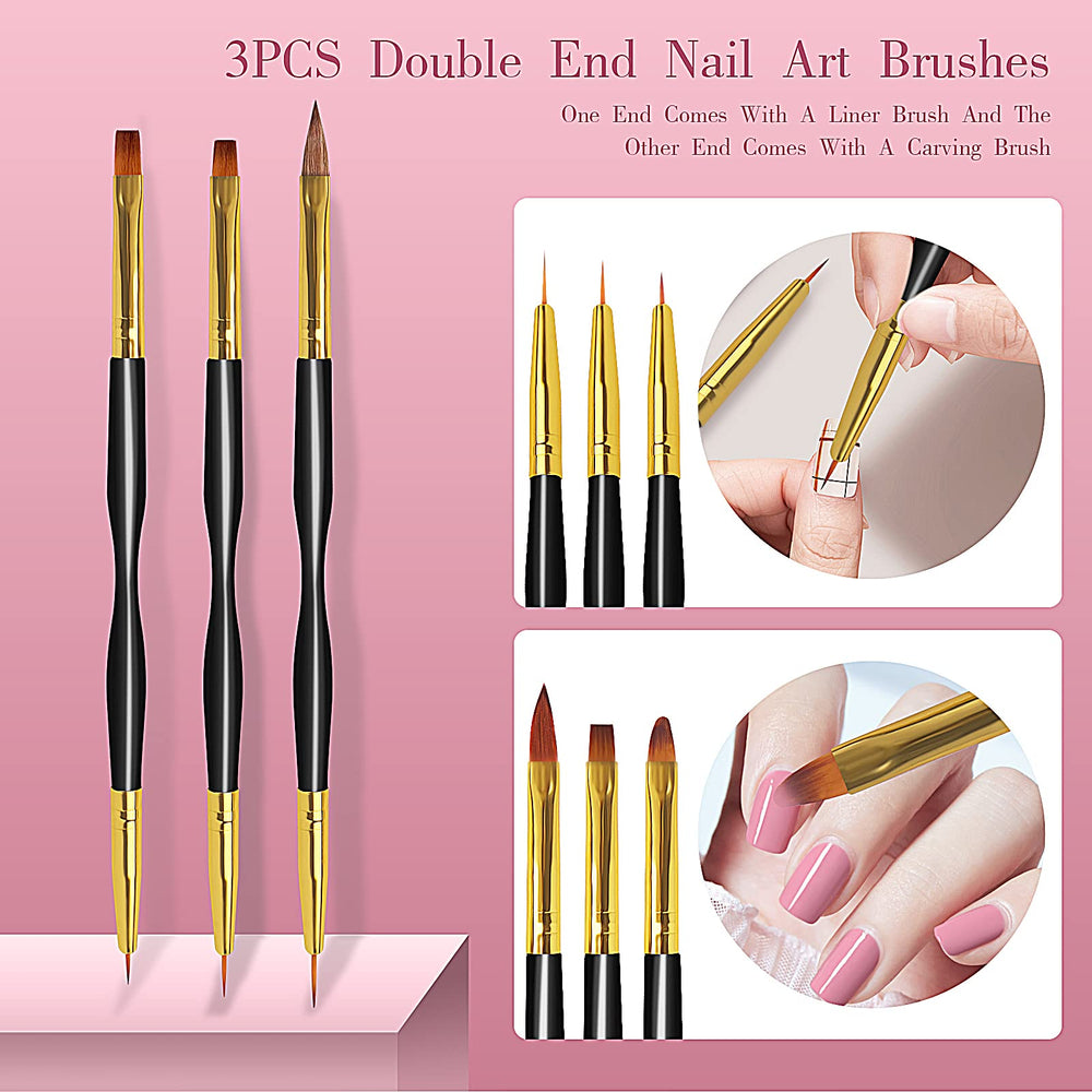 Voiluk double-ended nail art brush for versatility.