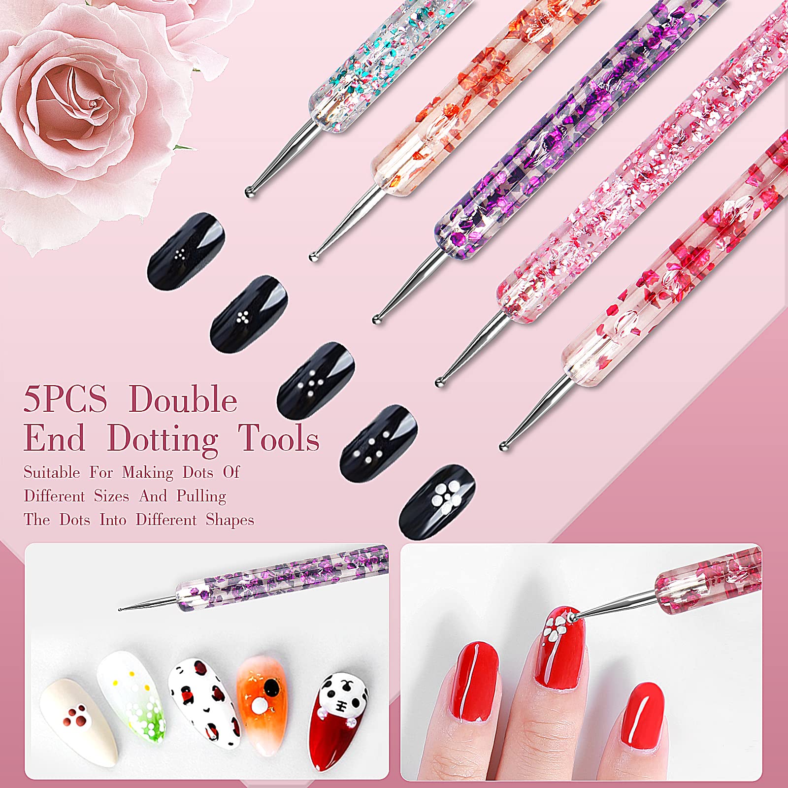 Voiluk nail art dotting tool for precise detail work.