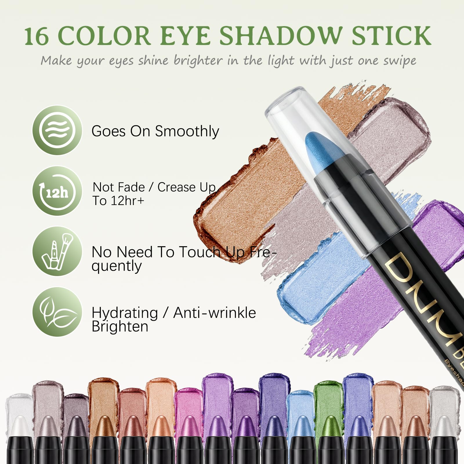 VolksRose definición de ojos con sombras-stick para un look suave.