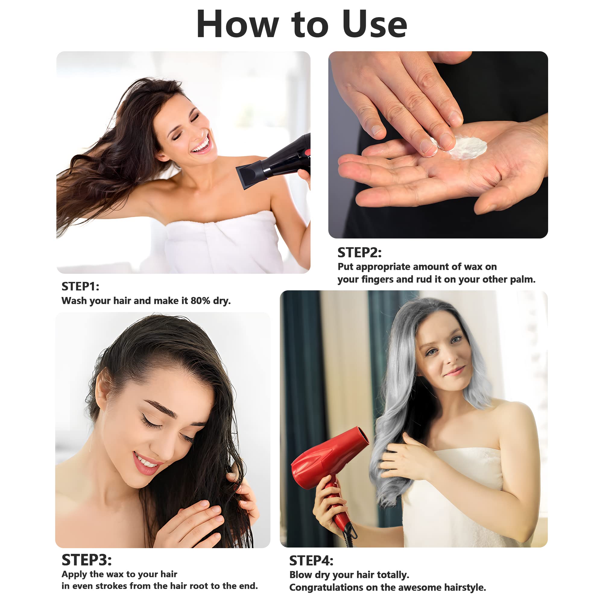 VOLLUCK fragrance release visible for a light scent while styling.