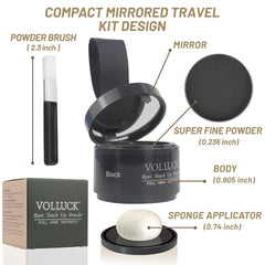 VOLLUCK gray roots cover powder blends seamlessly for quick touch-ups.