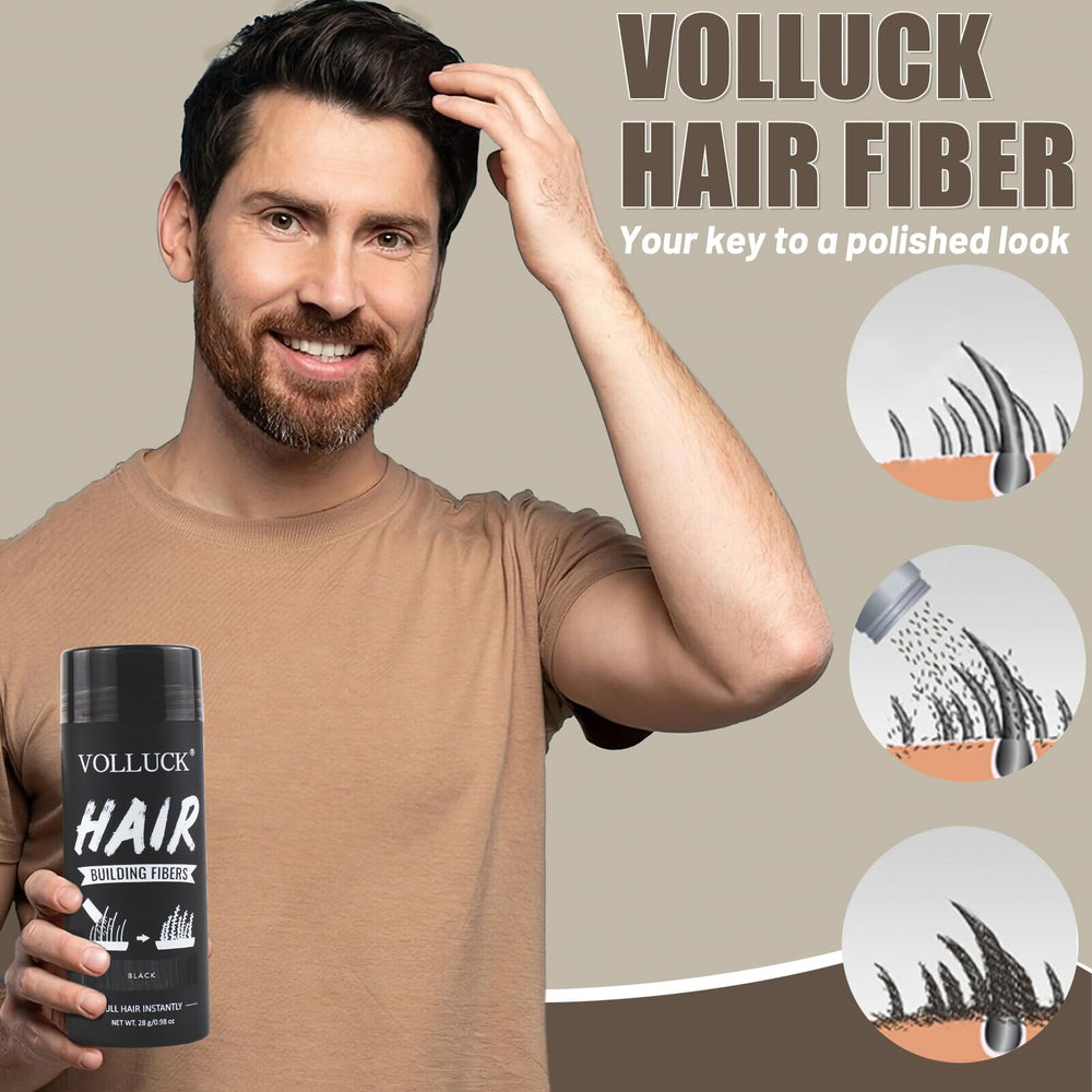 VOLLUCK fibras capilares, para hombres y mujeres con cabello fino.