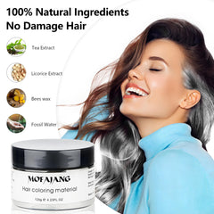 VOLLUCK party-ready white hair color wax adds bold accent