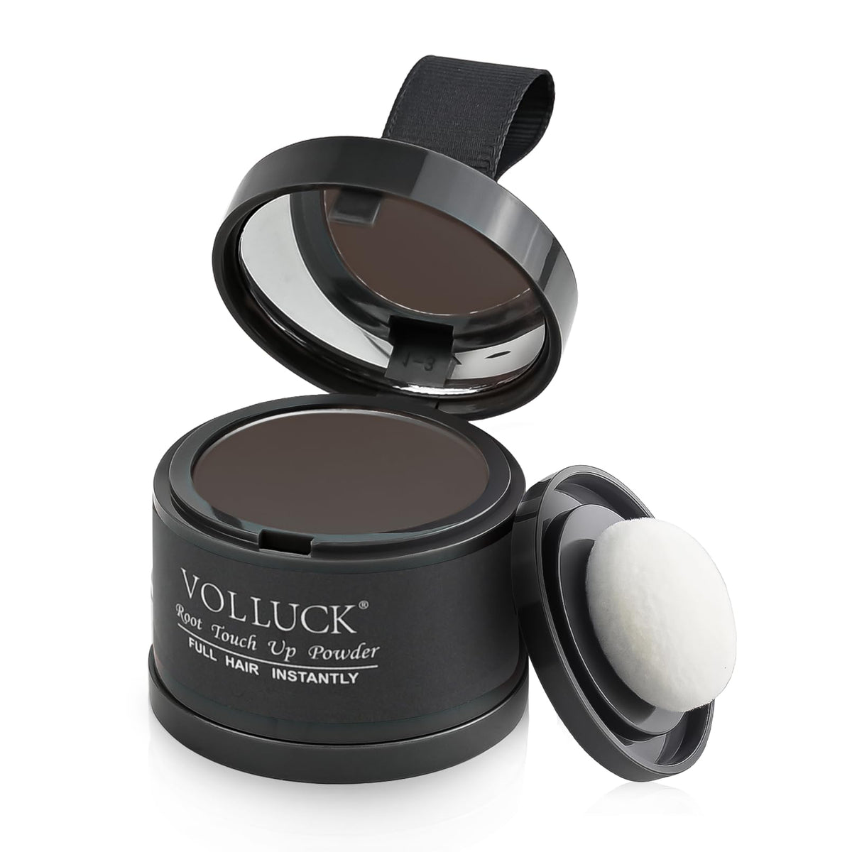 VOLLUCK Root Touch Up Powder covers gray roots for a natural, seamless blend.
