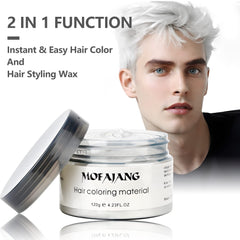 VOLLUCK white hair wax pomade texture defined for precise styling