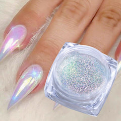 Vonrui mermaid white pearl chrome nail powder for a reflective finish and versatile at-home nail art