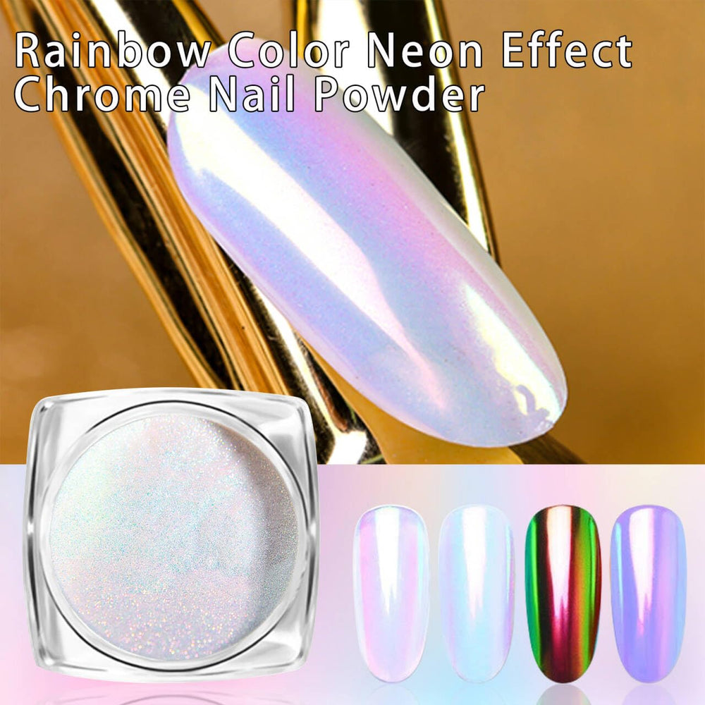 Vonrui rainbow neon glitter powder for bold, colorful nail art accents