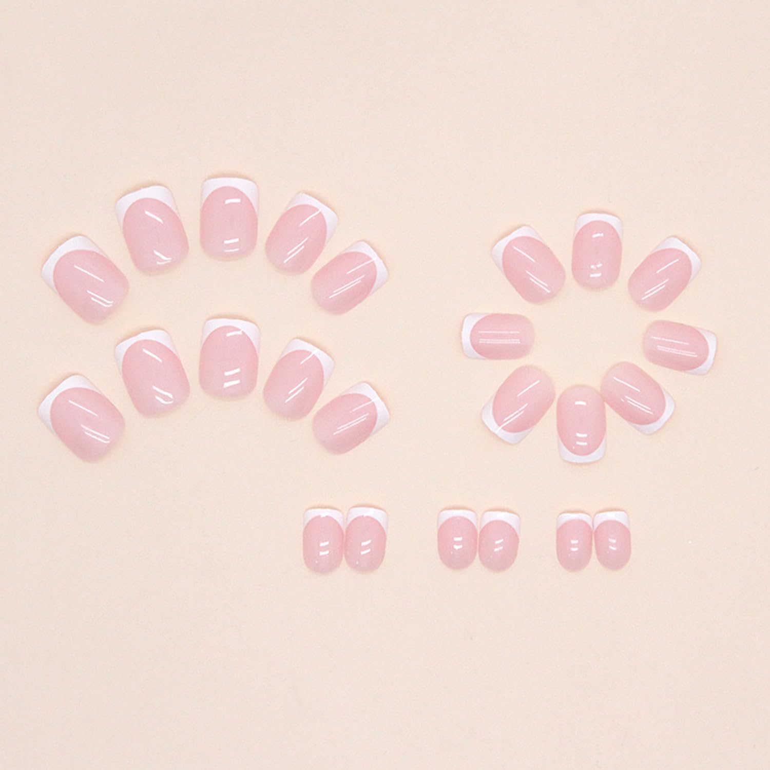 Vopintpy 24-piece nail set with jelly glue for DIY nails.