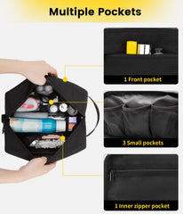 Front zip pocket on the Vorspack toiletry bag for quick-access storage.