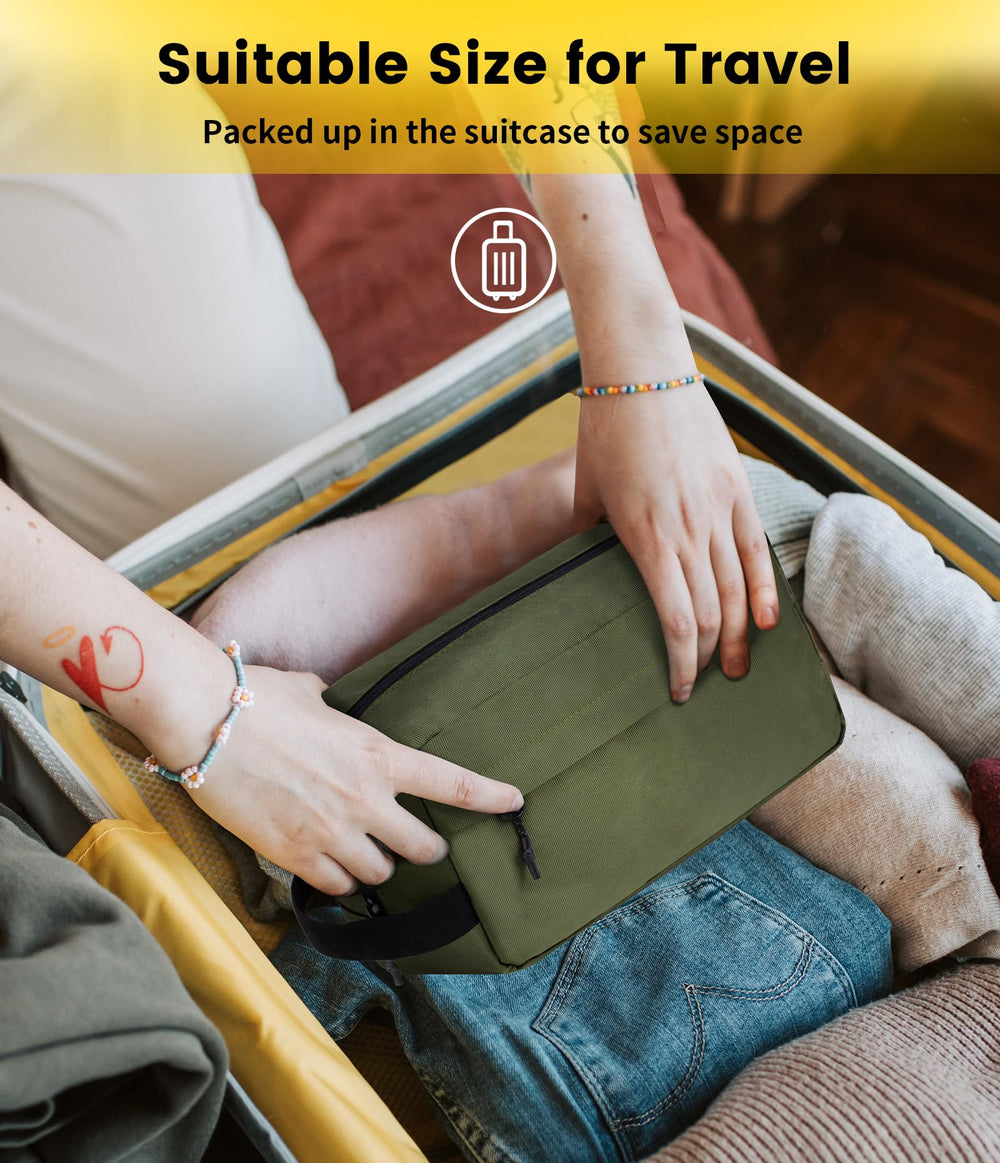 Bag in hotel room ready for travel, showing portability.