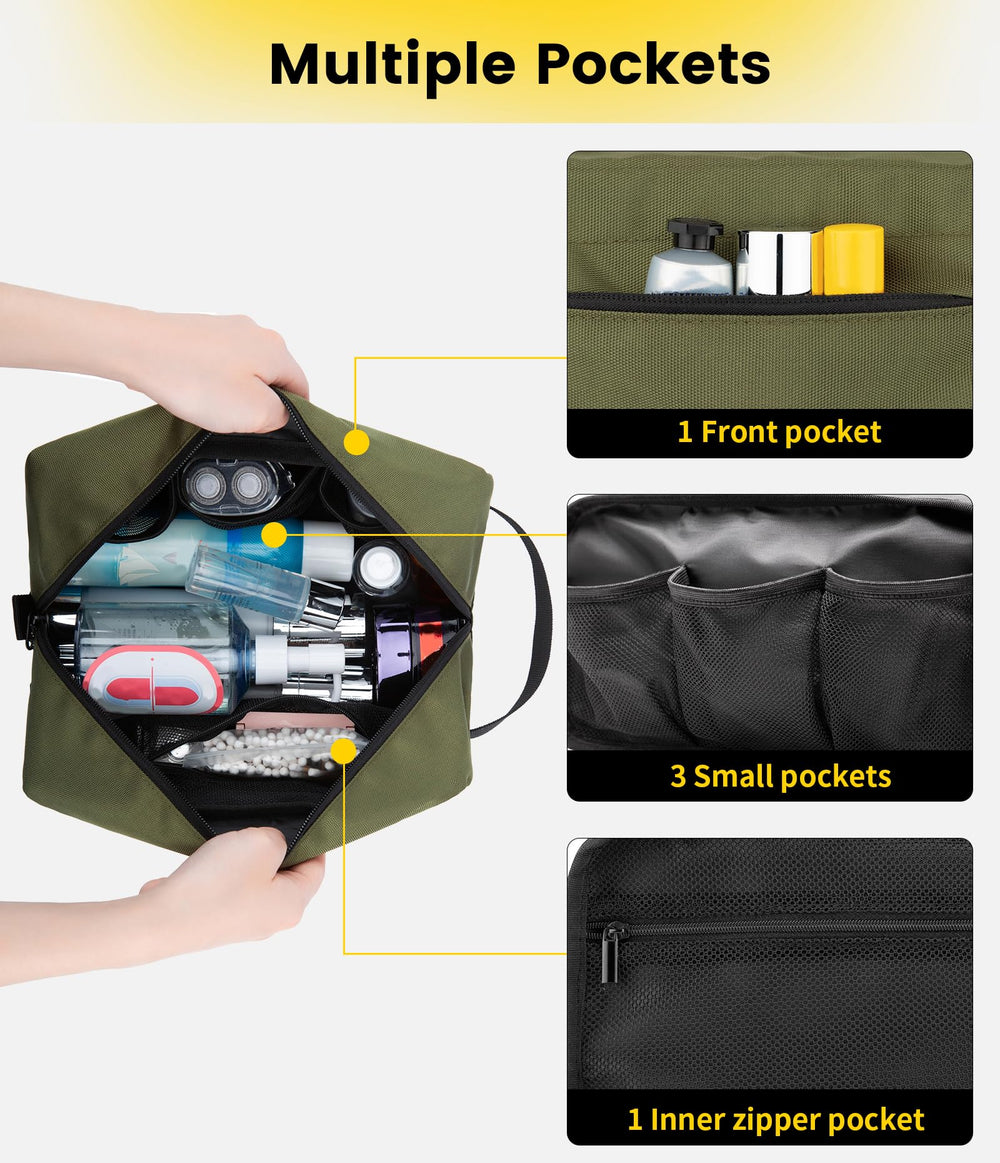 Interior mesh pockets keeping small items neatly separated and accessible.