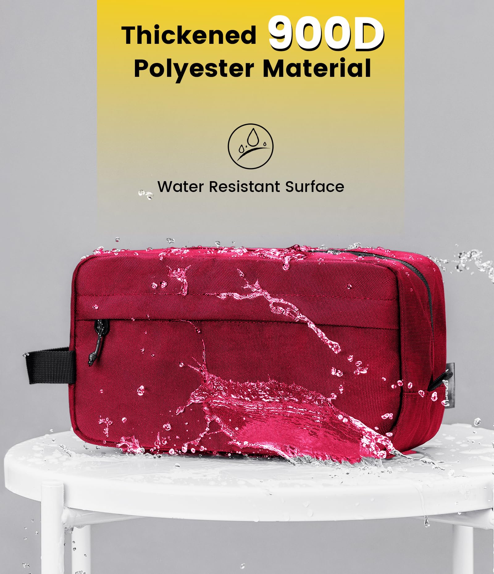 Vorspack maroon bag fits an electric shaver for easy packing