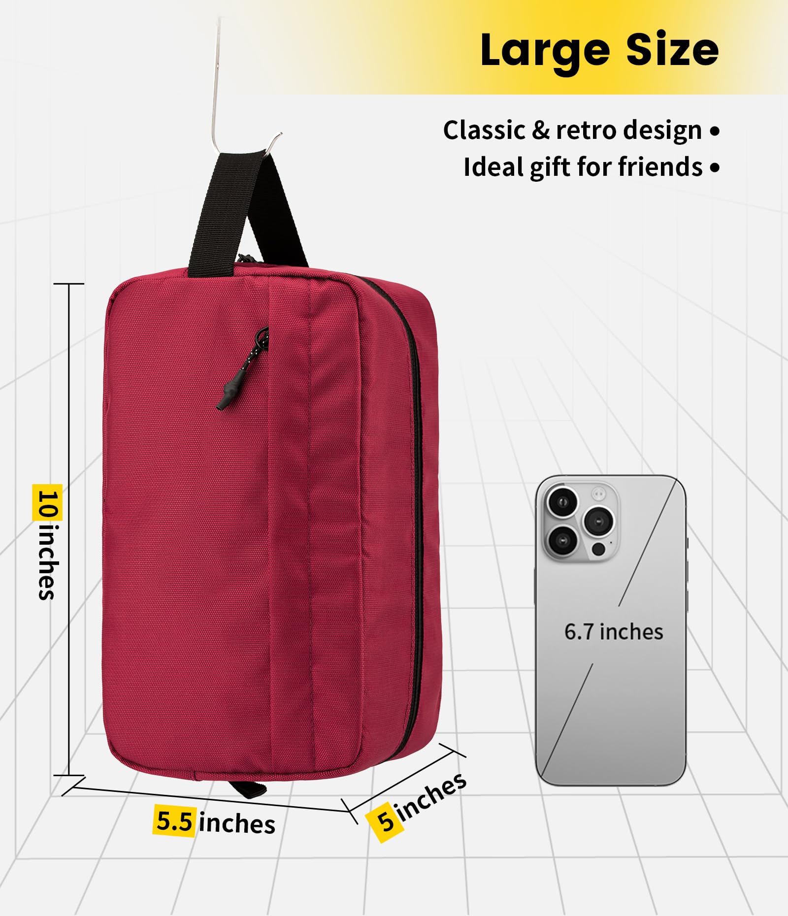 Vorspack maroon bag with large compartments keeping items organized