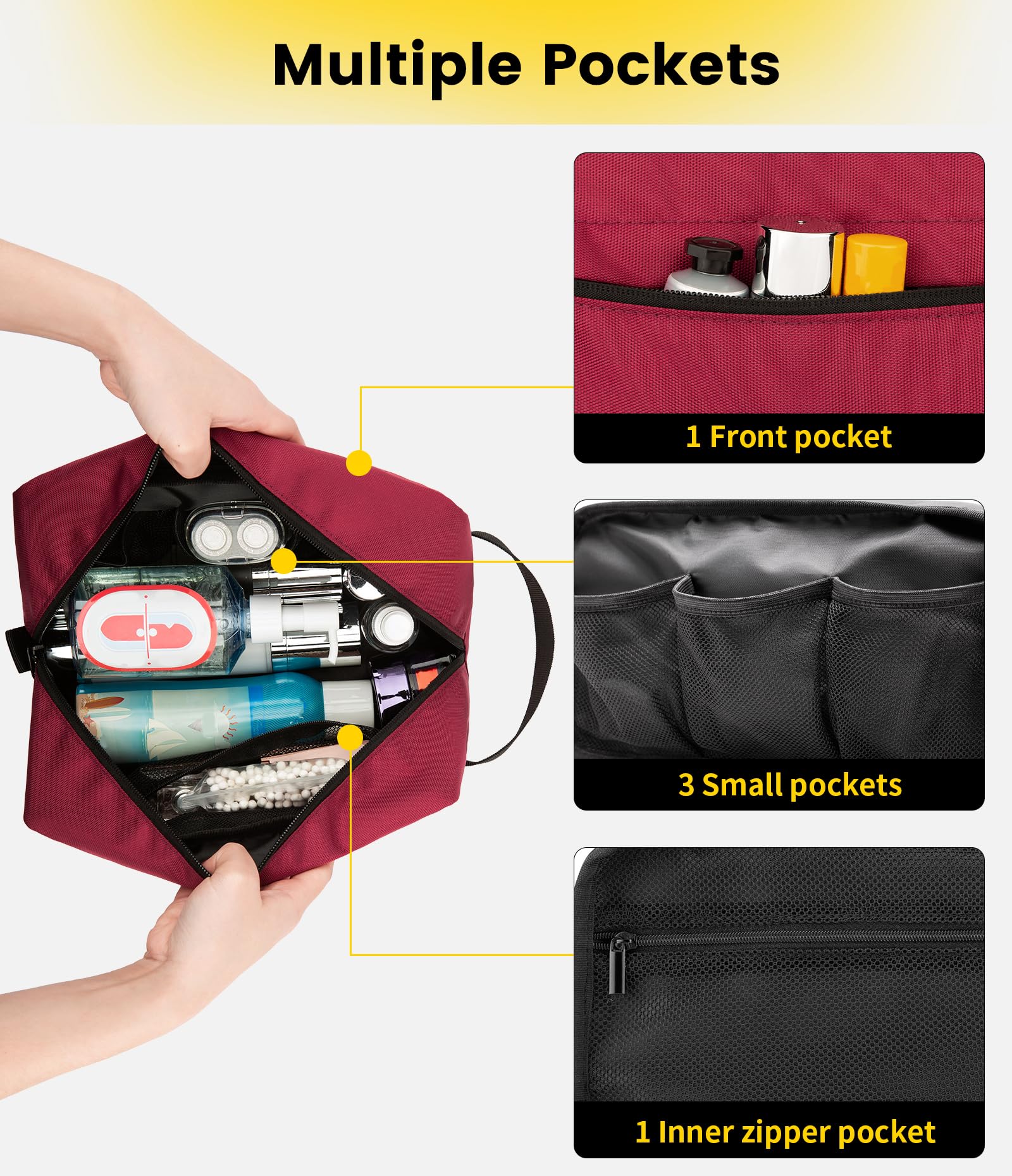 Vorspack maroon water-resistant polyester protects contents while traveling