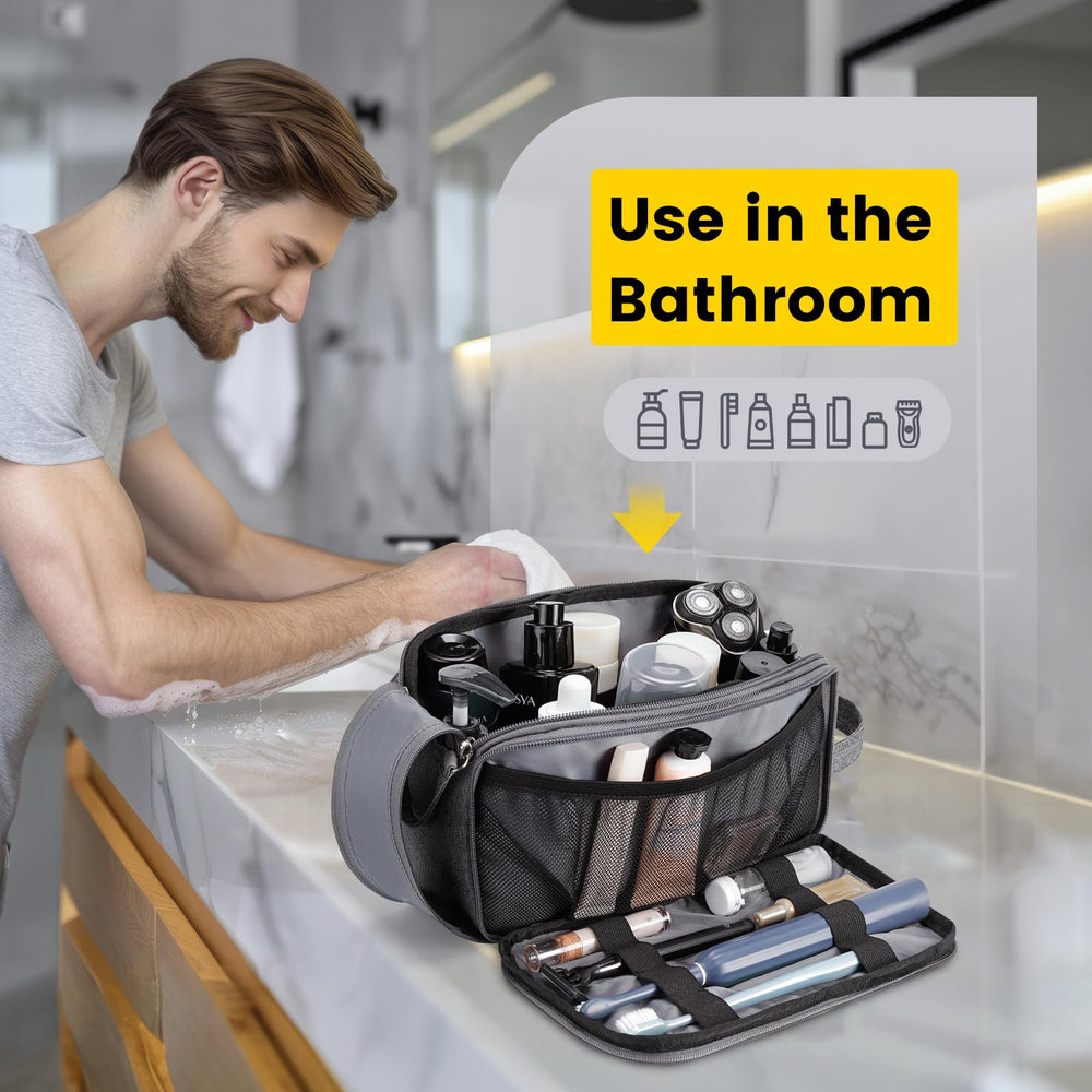 Vorspack travel toiletry bag side compartments simplify access to essentials on the go