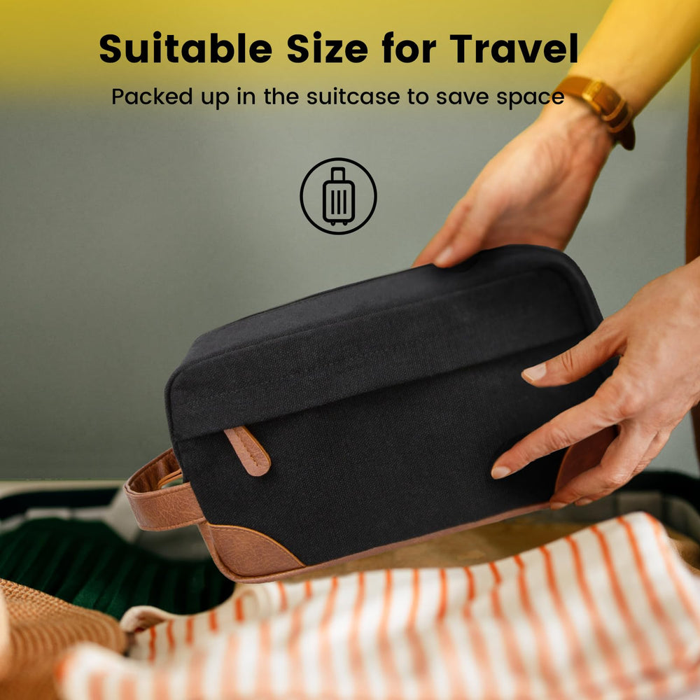 Vorspack travel toiletry bag in use on trip demonstrating versatile storage