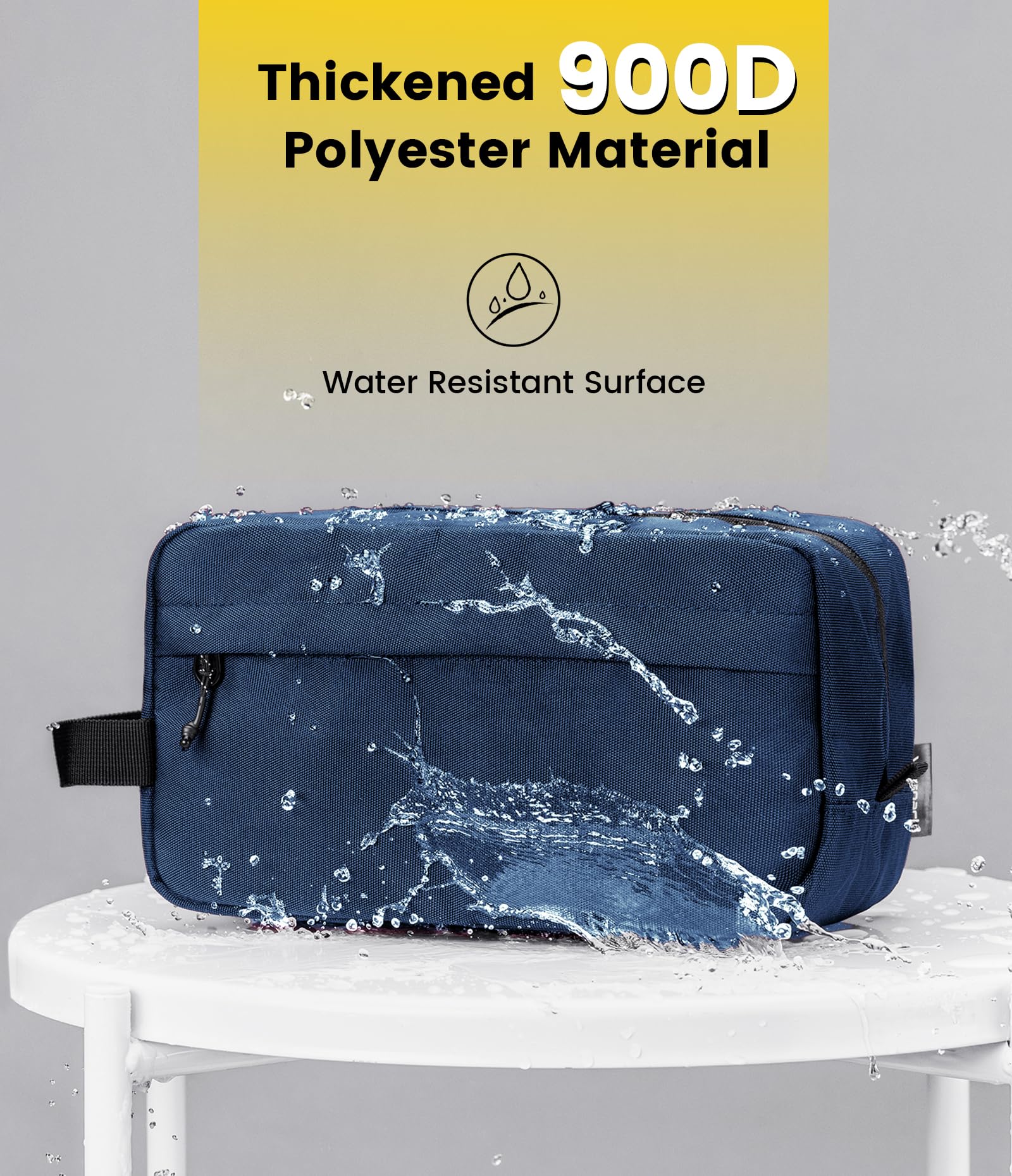 Water-resistant polyester keeps contents protected during travel