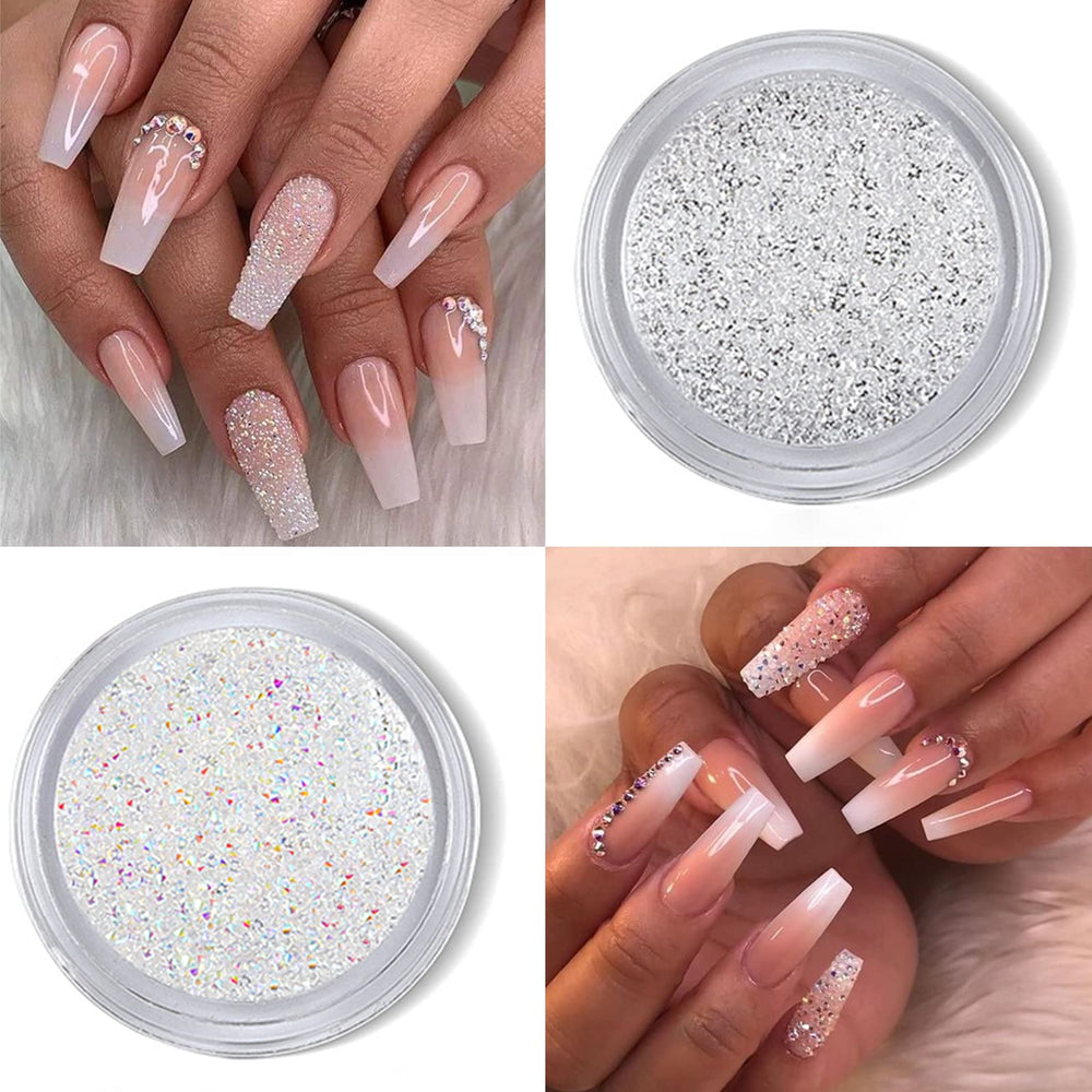 VOTACOS easy-to-use rhinestones and pearls for quick nail designs.