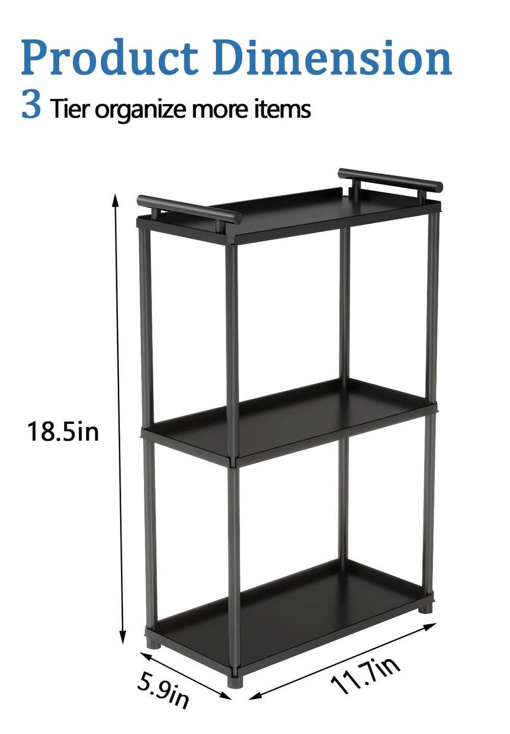 VOTZAAQ top-view image shows a three-tier setup designed for easy access to bath items.