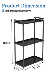 VOTZAAQ top-view image shows a three-tier setup designed for easy access to bath items.