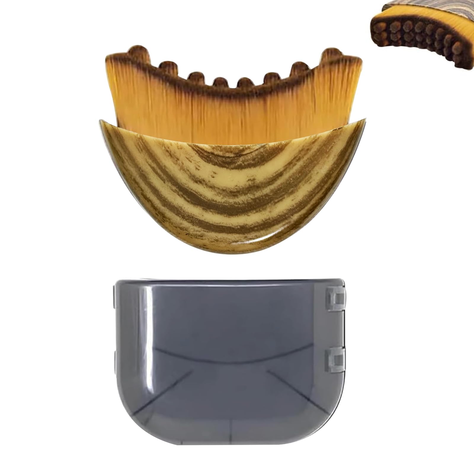 VOUGH Lymphatic Contour Brush handle close-up with ergonomic grip for precise facial massage.