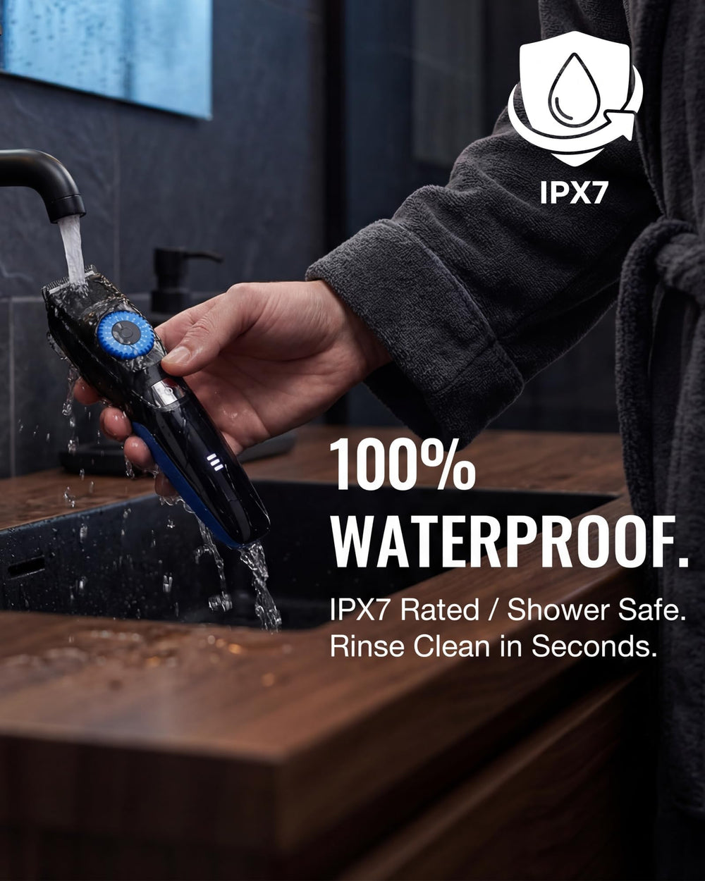 IPX7 waterproof Voukad beard trimmer for shower trimming