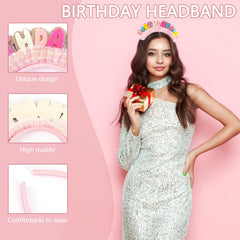 Vovii diadema feliz cumpleaños, ligera y cómoda para uso durante todo el día.