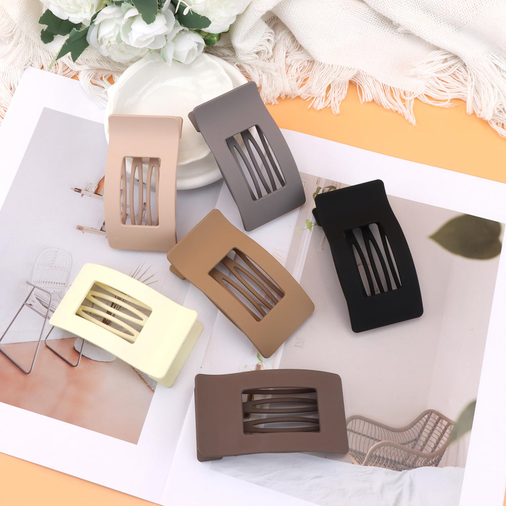 Conjunto de 6 pinzas planas Vovii para cabello grueso