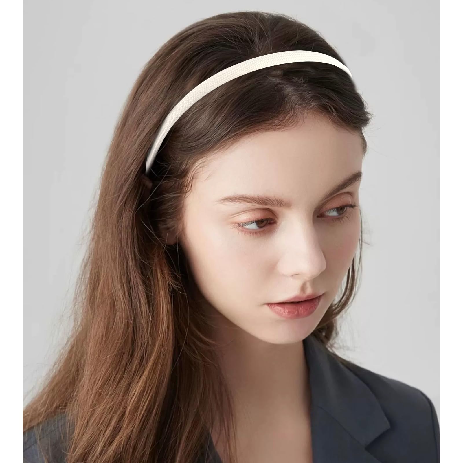Vovii skinny hairbands in natural hues pair with any hairstyle.