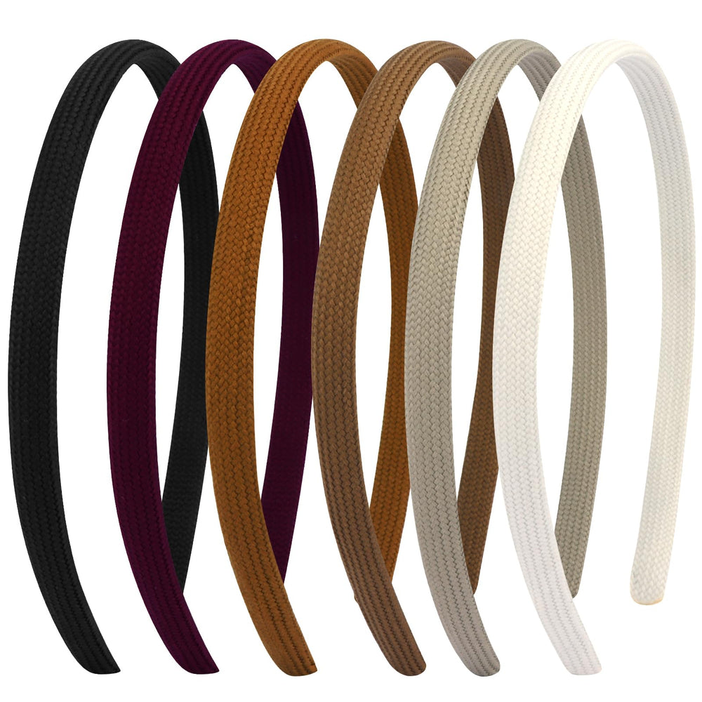 Vovii thin headband natural color closeup shows soft fabric for all-day comfort.