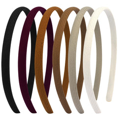 Vovii thin headband natural color closeup shows soft fabric for all-day comfort.