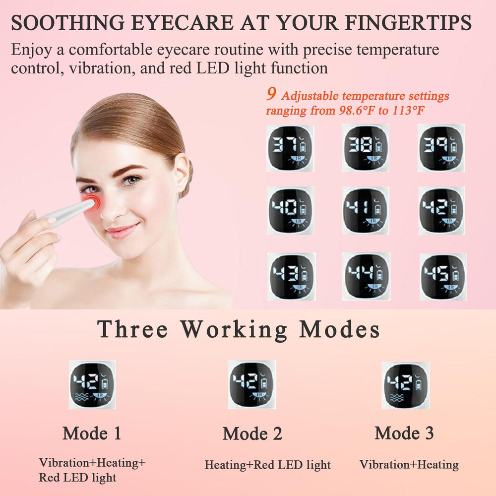 Vowleike Eye Lift Wand red light therapy for revitalized under-eye skin.