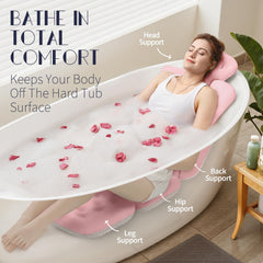VOXOR 5D air mesh technology bath pillow stays breathable while you soak