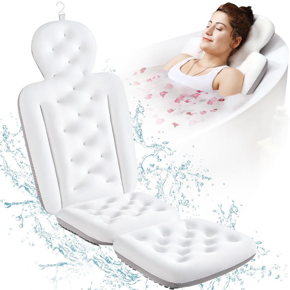 VOXOR full body bath pillow in tub for spa-like relaxation.