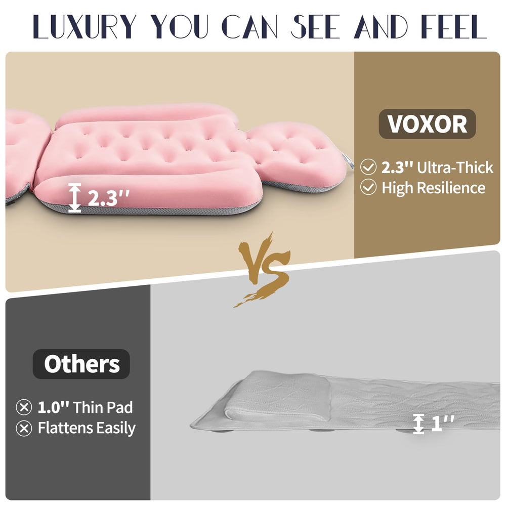 VOXOR bath pillow includes a laundry bag for easy cleaning after use