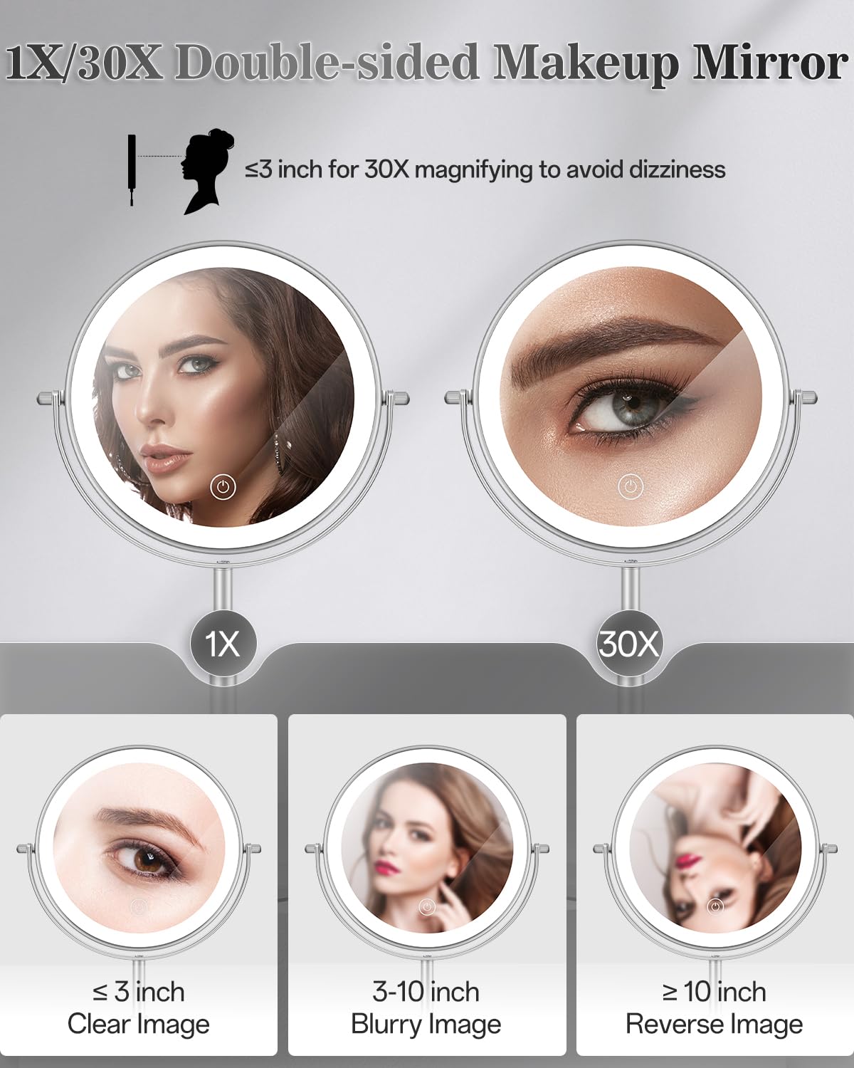 VPU makeup mirror brightness settings for accurate color and blending
