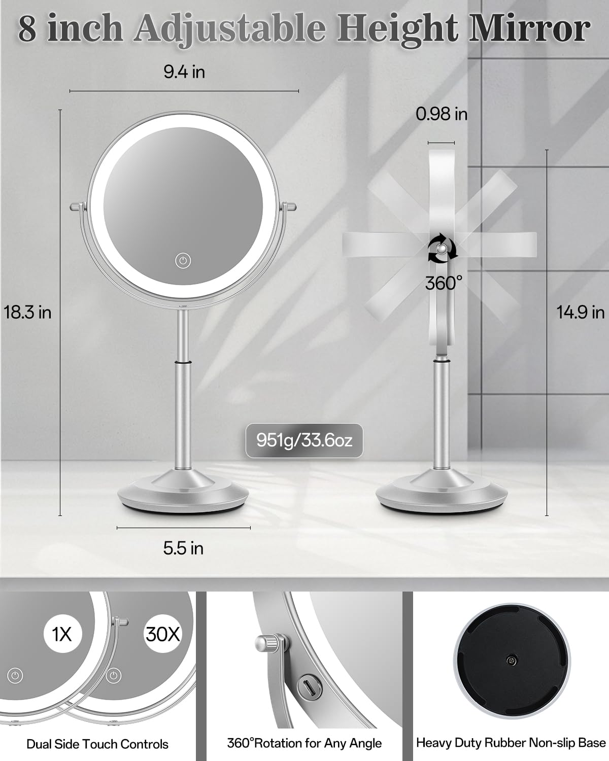 VPU makeup mirror gift ready packaging for friends and family