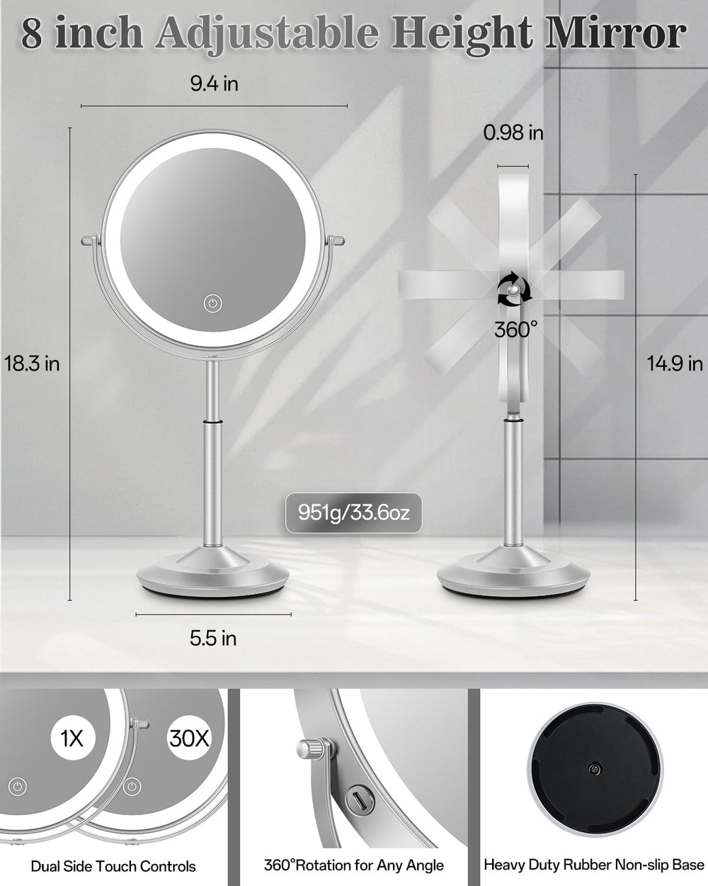 VPU makeup mirror gift ready packaging for friends and family