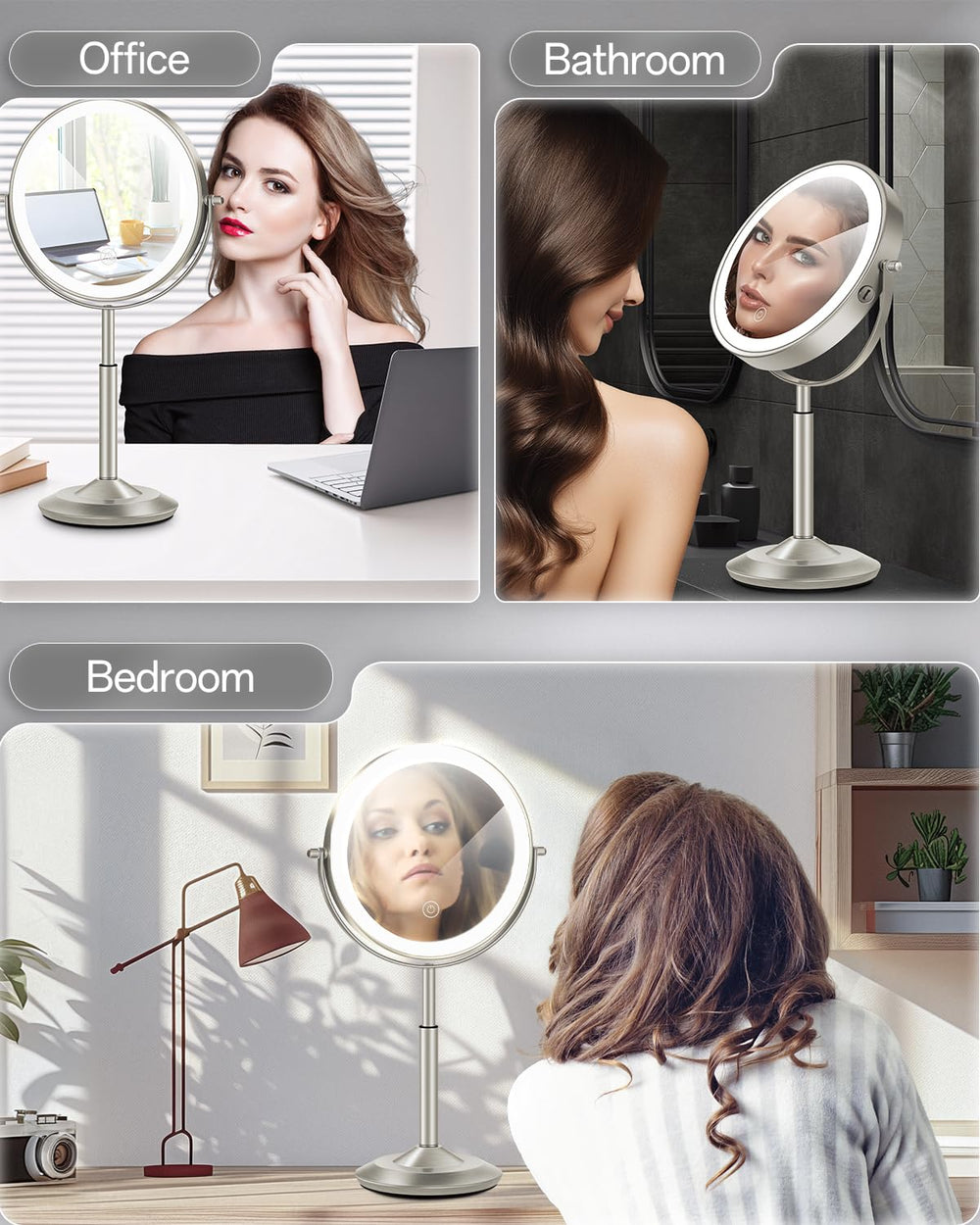Compact desk friendly VPU mirror ideal for travel and hotels