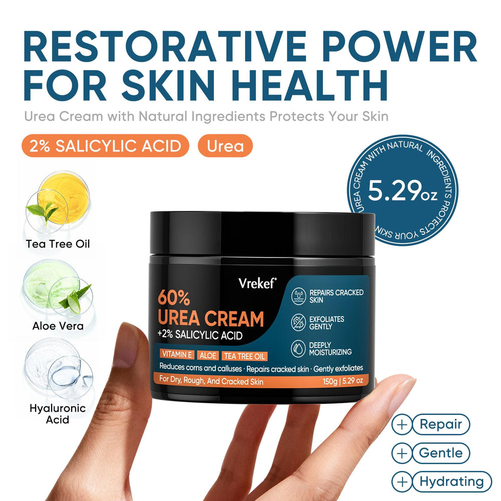 VREKEF Crema con ácido salicílico, exfoliación suave de durezas.