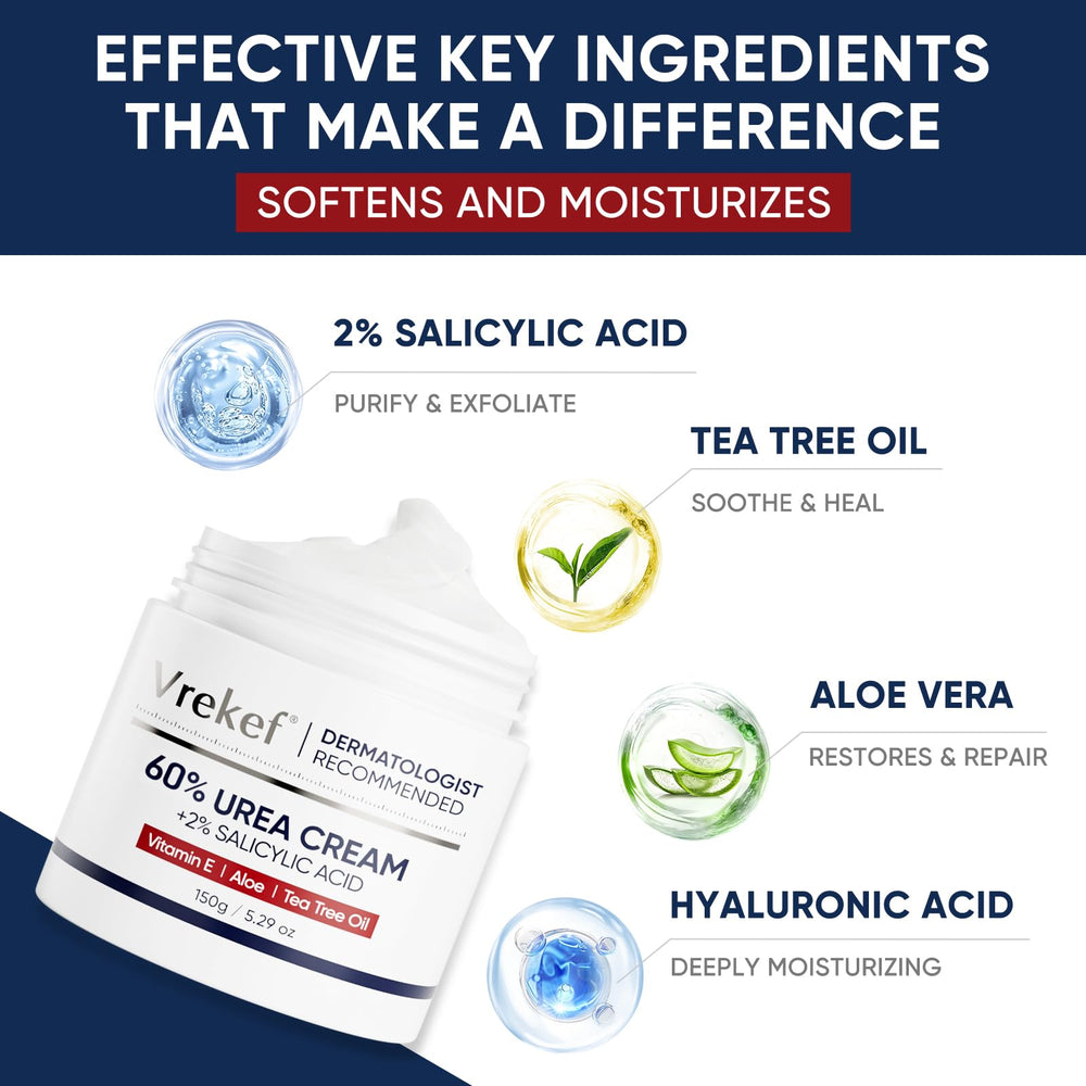 Probado dermatológicamente, VREKEF ofrece cuidado suave para piel seca.