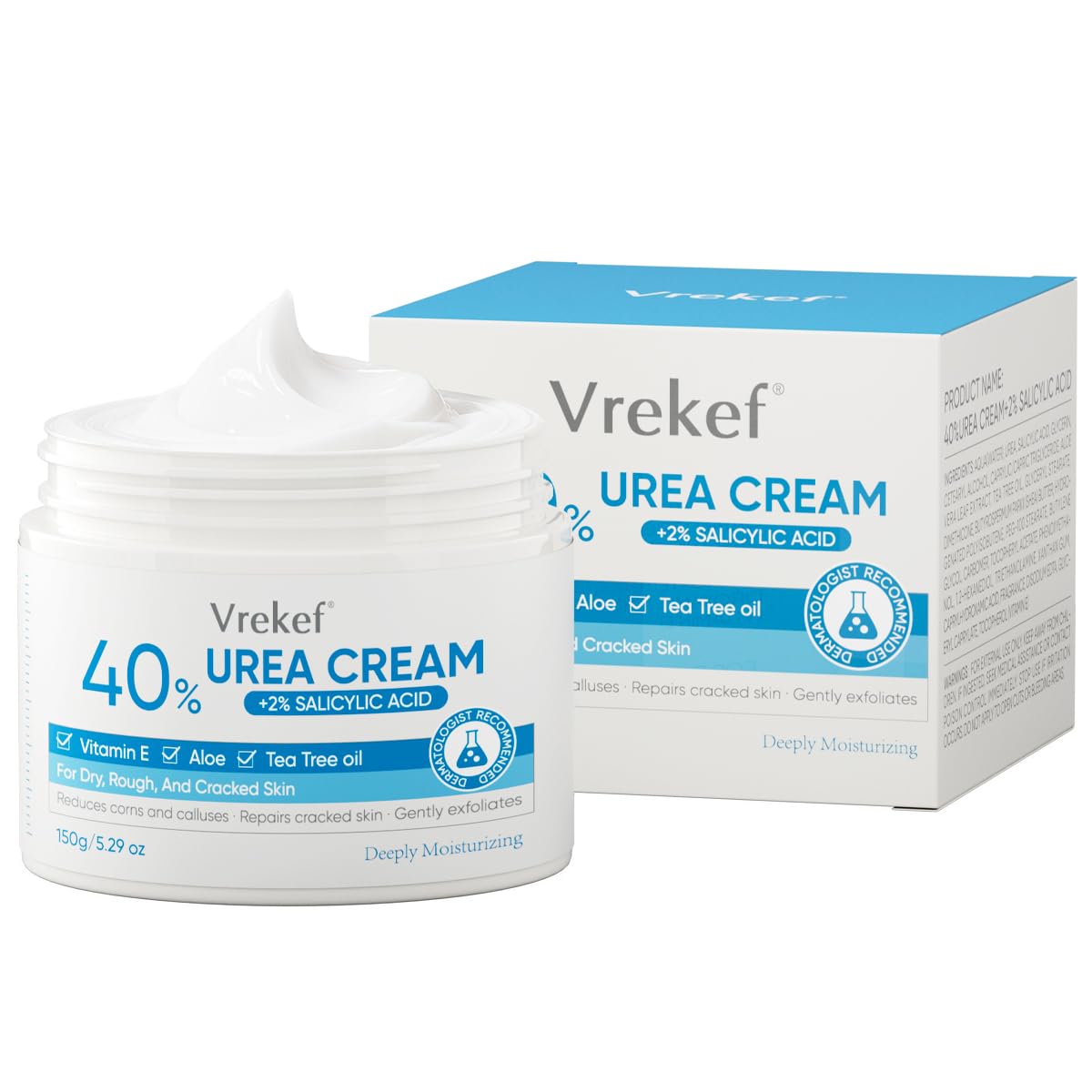 Packaging box and tube display premium foot care from VREKEF