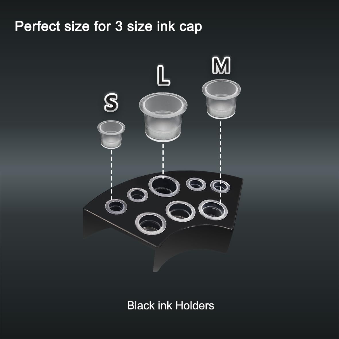 VryaSang portacopas negro, base estable para cambios de color.