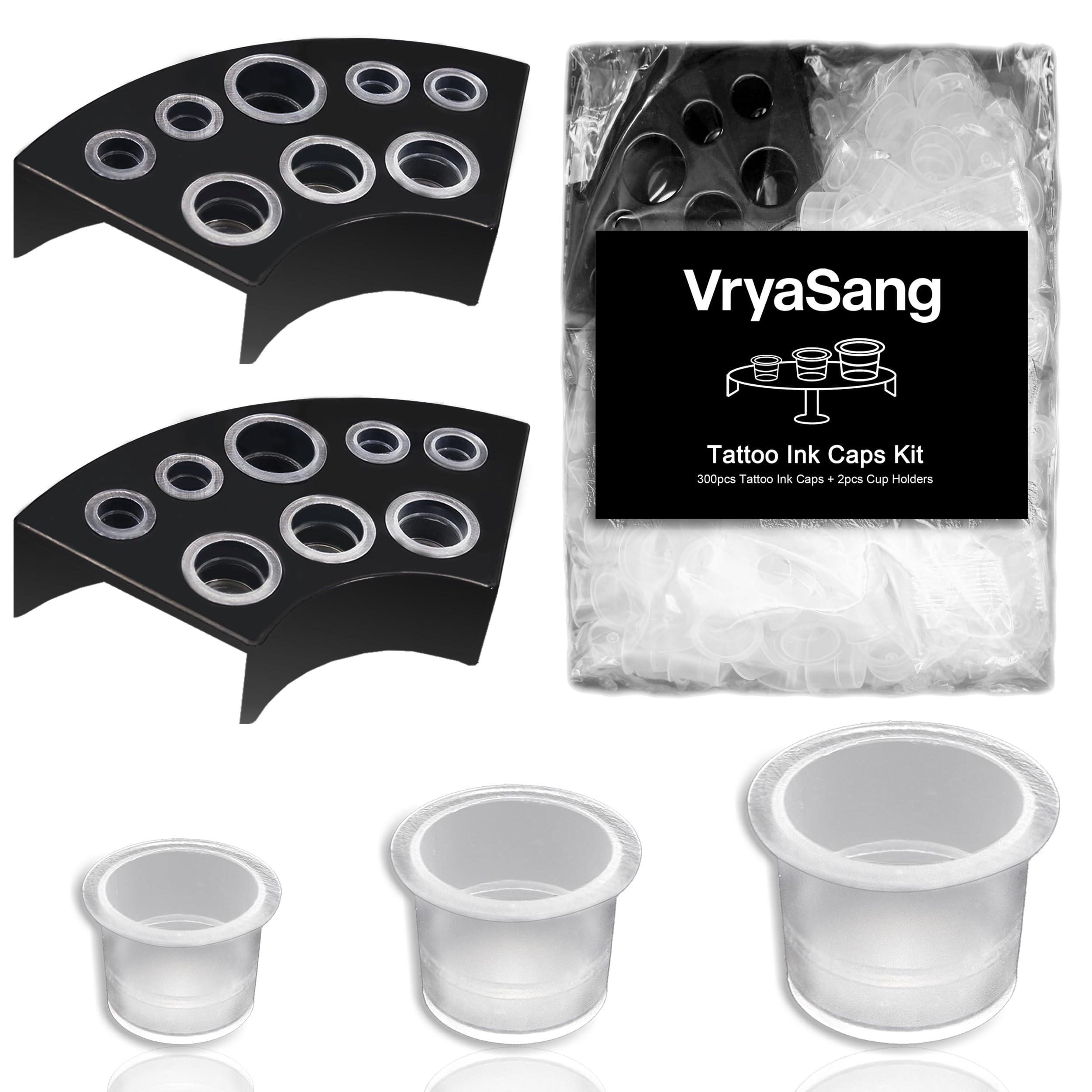 VryaSang tapas de tinta pequeñas para tatuaje, organización rápida de colores.