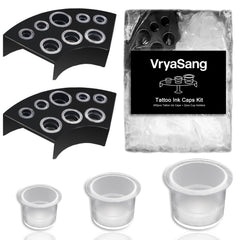 VryaSang tapas de tinta pequeñas para tatuaje, organización rápida de colores.