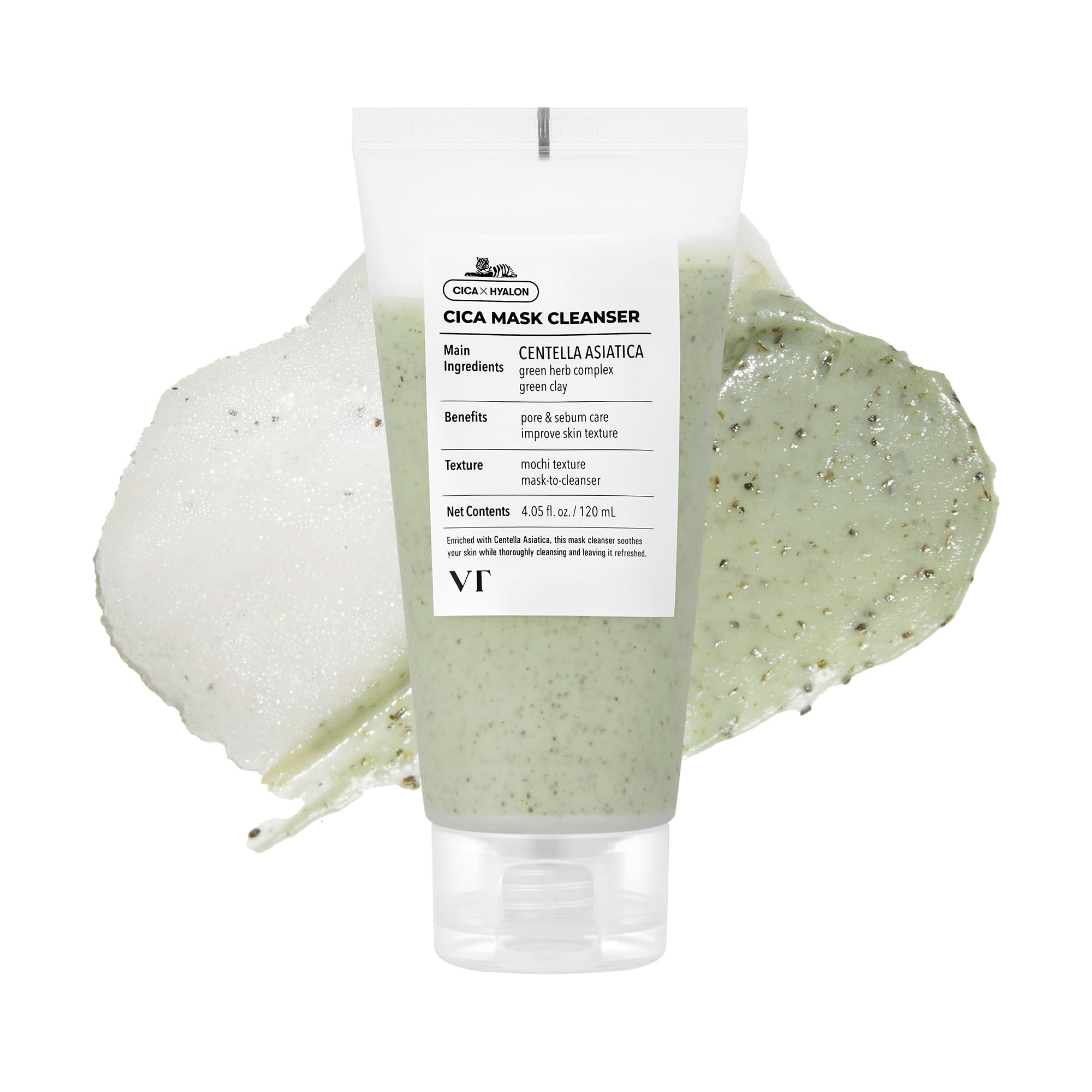VT COSMETICS CICA Mask Cleanser, textura mochi cremosa para una aplicación suave