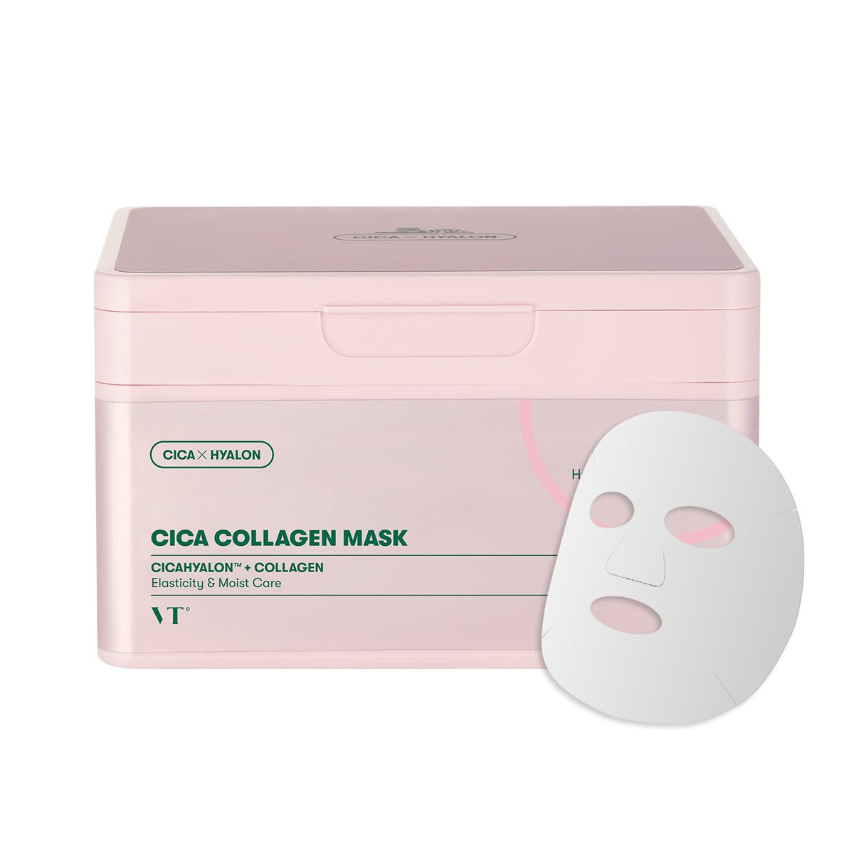 VT COSMETICS CICA Pink Daily Mask 30-sheets pack for daily hydration.
