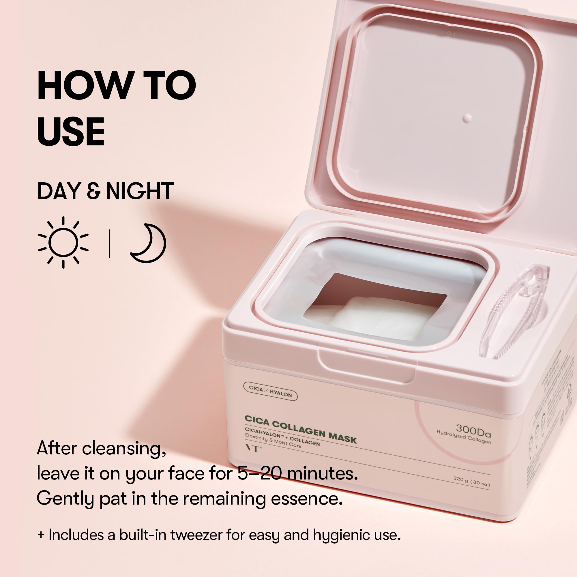 VT COSMETICS CICA Pink Daily Mask supports busy mornings with quick hydration.