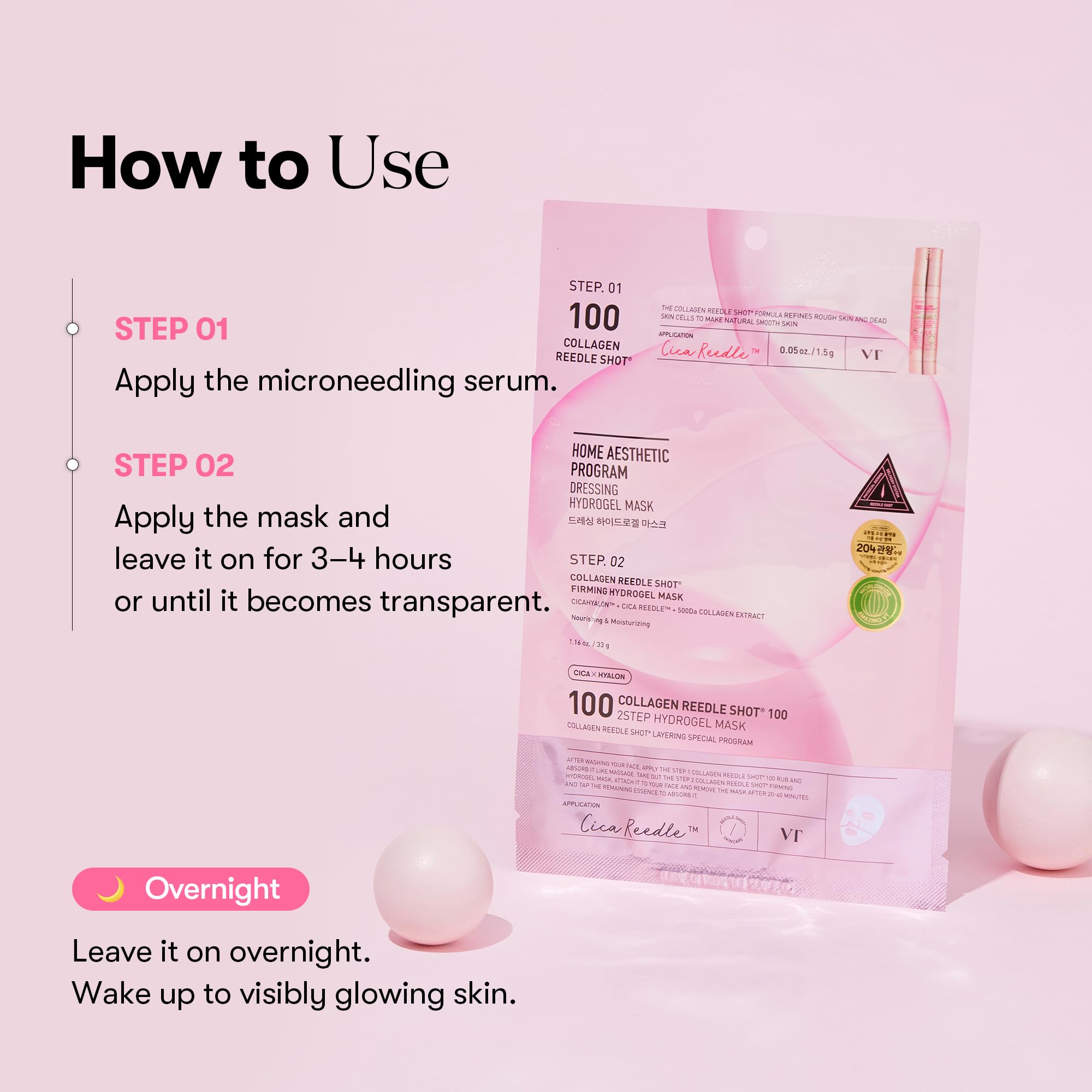 VT COSMETICS Colágeno Reedle Shot 100: entrega de colágeno a la piel durante la aplicación