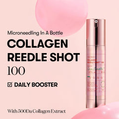 VT COSMETICS Collagen Reedle Shot dropper close-up highlights precise dosing for absorption.